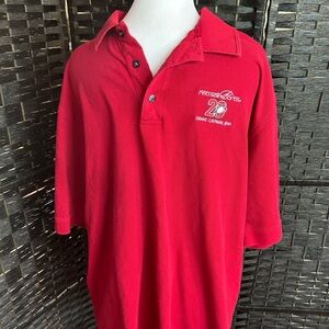 Men’s Ahead Sz Large 100% cotton Red Grand Cayman Polo Shirt